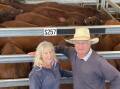 Tracey and Robert Doak, Bundarra, sold champion steers, Santa Gertrudis, with Yulgilbar and Hardigreen Park blood 349kg for 360c/kg or $1256.